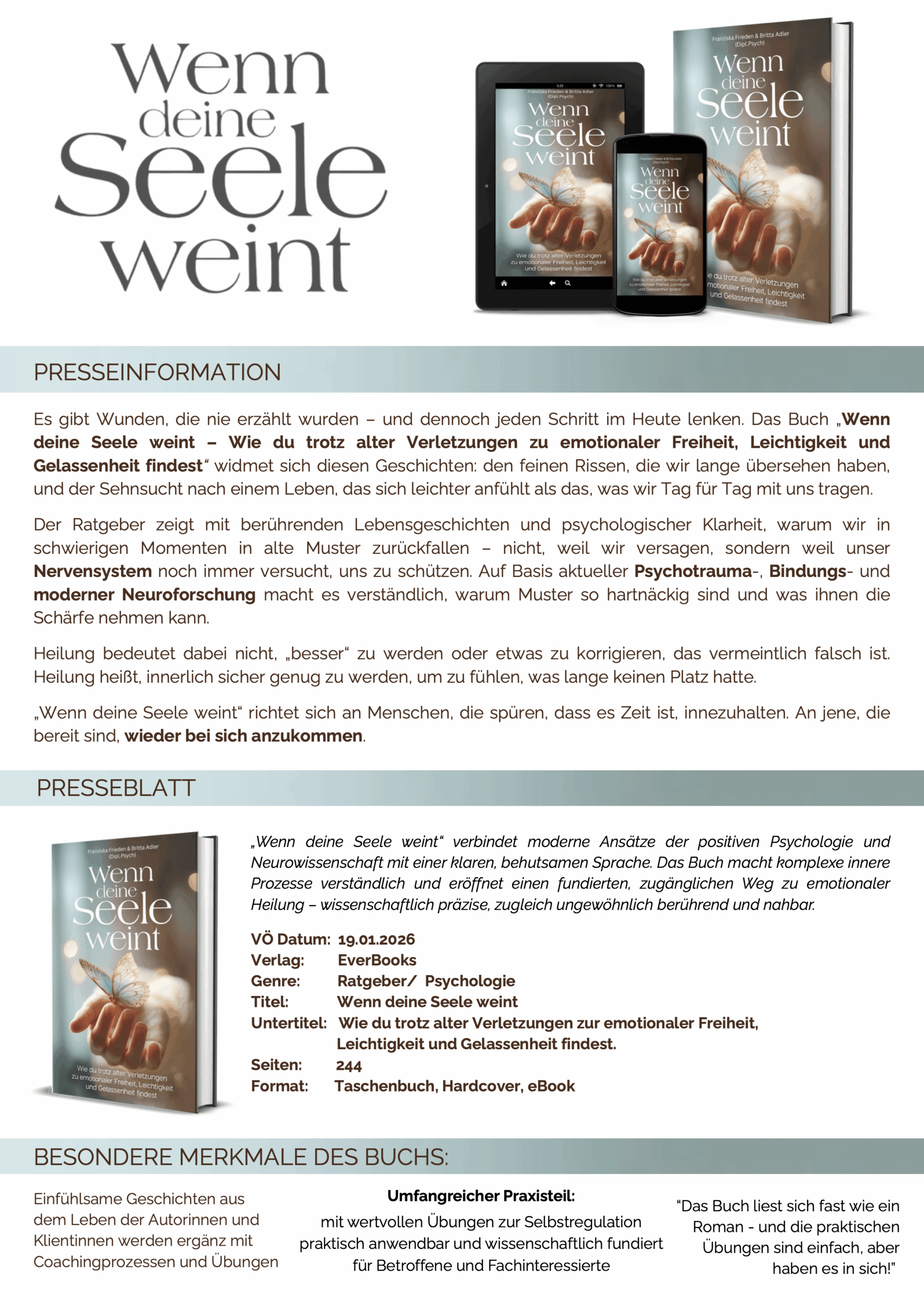 Presseinformation Wenn deine Seele weint